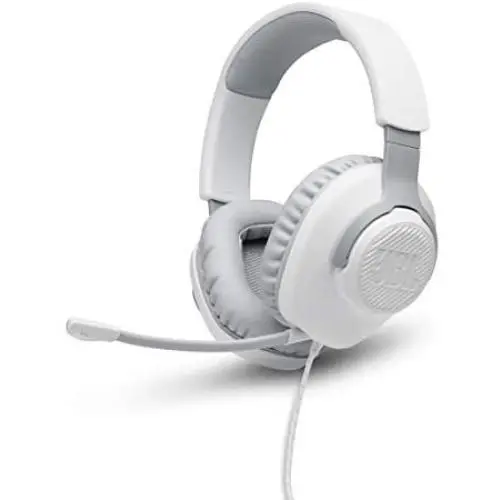 JBL Quantum 100 - Wired Over-Ear Gaming Headphones - White
