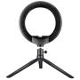 Ring Light, Light Stand with Phone Tripod, Phone Stand, 8 Selfie Ring Light Tripod with LED Lights, Phone Holder Dimming Light Beauty Fill Light Stand for iPhone, Samsung, HTC, All Smartphones