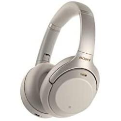 Sony Noise Cancelling Headphones WH1000XM3: Wireless Bluetooth Over the Ear Headset with Mic for phone-call and Alexa voice control - Industry Leading Active Noise Cancellation – Silver