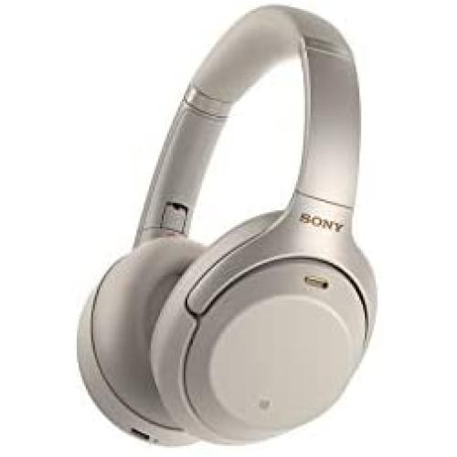 Sony Noise Cancelling Headphones WH1000XM3: Wireless Bluetooth Over the Ear Headset with Mic for phone-call and Alexa voice control - Industry Leading Active Noise Cancellation – Silver