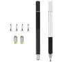 Stylus Pen Universal Stylus, Disc Stylus Touch Screen Pens for All Capacitive Touch Screens Cell Phones, Tablets, Laptops, 2 Pieces + 6 Bonus Replacement Tips (Black+Silver) Stylus Pen Universal Stylus, Disc Stylus Touch Screen Pens for All Capacitive Touch Screens Cell Phones, Tablets, Laptops, 2 Pieces + 6 Bonus Replacement Tips (Black+Silver)