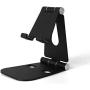 Desktop Cell Phone Stand, Double Adjustable Mobile Phone Tablet Holder, Aluminum Portable Desk Stand for iPhone 11, iPhone X, iPhone 8 7, Samsung, Galaxy S9 S8, iPad, Nintendo Switch.etc