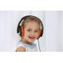 Rockpapa Comfort+ Adjustable Over Ear Headphones Earphones with Microphone in-line Volume for Adults Kids Childs Teens, Smartphones Laptops DVD MP3/4 Surface iPhone iPod iPad MacBook Black Orange