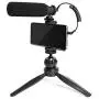 Smartphone Video Microphone Kit, UHURU UCM-11P Super-Cardioid Shotgun Video Microphone with Mini Tripod,Shotgun Interview Vloging Microphone for Phone Canon Nikon Sony Camera