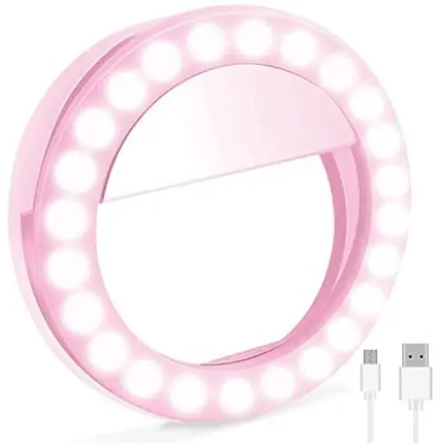 UMsky Selfie Ring Light,Universal Phone Selfie Ring Light,Portable LED Selfie Light Ring Lights for Android/iPhone, LED Ring Light, Rechargeable Brightness Portable Selfie Light Ring (Pink) UMsky Selfie Ring Light,Universal Phone Selfie Ring Light,Portable LED Selfie Light Ring Lights for Android/iPhone, LED Ring Light, Rechargeable Brightness Portable Selfie Light Ring (Pink)