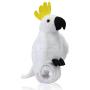 CREATIVE BONNIE Talking Parrot Plush Toy Repeats What You Say, Slap Bracelet Stuffed Animals for Kids, Interactive Mimicry Electronic Pet (White)