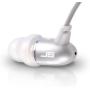 JLab Audio J6 High Fidelity Metal Ergonomic Earbuds Style Headphones, Guaranteed for Life - Titanium Silver