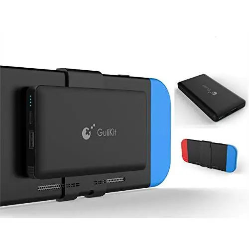 Gulikit Detachable High-Speed Power Bank 10000mAh Replacement External Portable Battery for Smartphone & Travel Video Game Charger Supply Compatible for Nintendo Switch Gulikit Detachable High-Speed Power Bank 10000mAh Replacement External Portable Battery for Smartphone & Travel Video Game Charger Supply Compatible for Nintendo Switch
