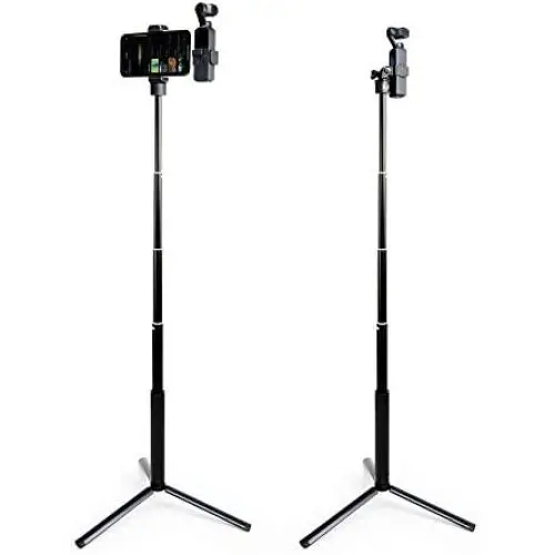 MAXCAM Selfie Stick Tripod Extension Rod for DJI Osmo Pocket, Aluminum Alloy Extension Rod + Aluminum Alloy Tripod + Phone Holder + Accessory Mount. (Osmo Pocket and Mobile Phone NOT Included) MAXCAM Selfie Stick Tripod Extension Rod for DJI Osmo Pocket, Aluminum Alloy Extension Rod + Aluminum Alloy Tripod + Phone Holder + Accessory Mount. (Osmo Pocket and Mobile Phone NOT Included)