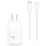 Genuine LG Quick Wall Charger + Type-C USB-C Cable for LG G5 / G6 / V20 / V30 / G7 - 18W QuickCharge 3.0 Certified - 100% Original - Bulk Packaging