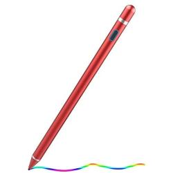 Stylus Pen Digital Pencil Fine Point Active Pen for Touch Screens, Compatible with iPhone iPad and Other Tablets (Red)