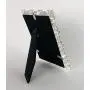L&T Pink Enamel Picture/Photo Frame Metal with Silver Plated and Crystals, Floral Style 3.5 x 5 Inch
