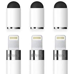 FRTMA [2 in 1] Replacement Cap Compatible with Pencil/Used as Stylus for All Touch Screen Tablets/Cell Phones (Pack of 3), White