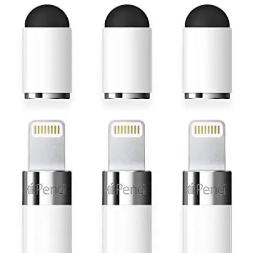 FRTMA [2 in 1] Replacement Cap Compatible with Pencil/Used as Stylus for All Touch Screen Tablets/Cell Phones (Pack of 3), White