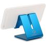 Honsky Solid Portable Universal Aluminum Desktop Desk Stand Hands-free Mobile Smart Cell Phone Holder Tablet Display Stand, Cellphone Stand, Smartphone Mount Cradle, Blue