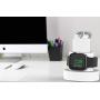 Moretek Charger Stand for Apple Watch 38mm 42mm 40mm 44mm iWatch Series 1 2 3 4 5 Apple Watch Charging Stand Holder, AirPods Accessory Charger Dock (White)