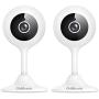 Security Camera Indoor, Goowls 1080p HD 2.4GHz WiFi Wired IP Camera for Home Security Baby/Pet/Nanny Monitor Motion & Sound Detection Night Vision Two-Way Audio Compatible with Alexa, 2-Pack