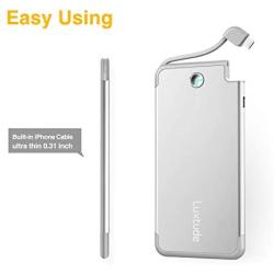 Luxtude PowerEasy Portable Charger for iPhone, 5000mAh Slim Power Bank for iPhone, Portable iPhone Charger with Built in Cable (Apple Certified), Fast Charging Battery Pack for iPhone11/XS/8/7/6/SE