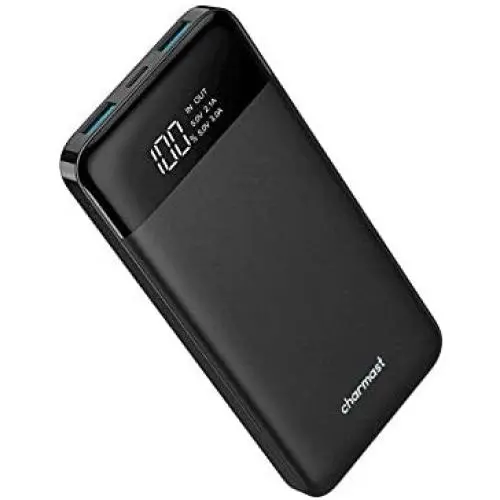 Portable Charger USB C 10000mAh Power Bank, Charmast Slim 5V 3A Battery Pack, Cell Phone Charger Compatible with iPhone, Samsung, Google Pixel 2, Samsung Galaxy S8 / S8 Plus,Huawei,Tablets, More