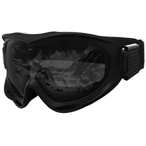 Ski & Snowboard Goggles - Snow Glasses for Skiing, Snowboarding, Motorcycling & Outdoor Winter Sports - Anti Fog & Helmet Compatible Snowmobile Gear with UV400 Protection - Fits Men, Women & Youth