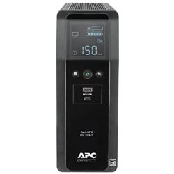 APC UPS BR1500MS, 1500VA Sine Wave UPS Battery Backup & Surge Protector, AVR, (2) USB Charger Ports, Back-UPS Pro Uninterruptible Power Supply