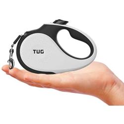 TUG 360° Tangle-Free Retractable Dog Leash with Anti-Slip Handle; Strong Nylon Tape/Ribbon; One-Handed Brake, Pause, Lock