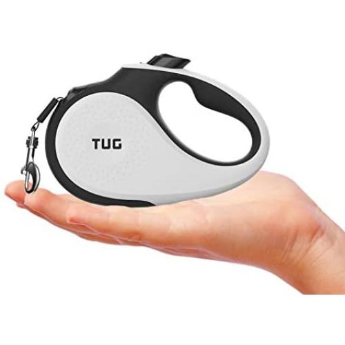 TUG 360° Tangle-Free Retractable Dog Leash with Anti-Slip Handle; Strong Nylon Tape/Ribbon; One-Handed Brake, Pause, Lock