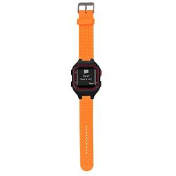 Replacement Band Compatible with Garmin Forerunner 25 GPS Running Watch Wristband Fitness Tracker for Smarwatch(Mans Strap) (Orange)