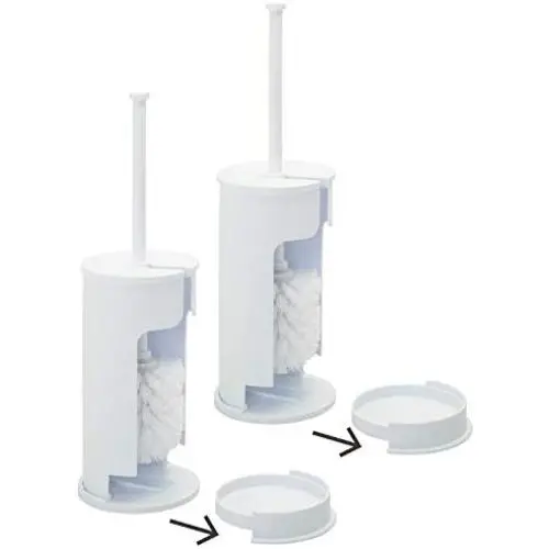 Zenna Home Holders and 2 Replacement Heads Smart Accessories Toilet Bowl Brush Bundle, Arctic White Zenna Home Holders and 2 Replacement Heads Smart Accessories Toilet Bowl Brush Bundle, Arctic White