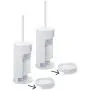 Zenna Home Holders and 2 Replacement Heads Smart Accessories Toilet Bowl Brush Bundle, Arctic White Zenna Home Holders and 2 Replacement Heads Smart Accessories Toilet Bowl Brush Bundle, Arctic White