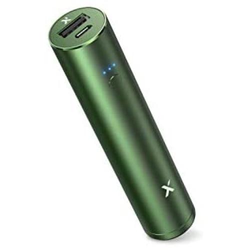 Mini Portable Charger 3350mAh Xcentz, Compact External Battery Premium Aluminum with Flashlight Lipstick-Sized Pocket Power Bank Phone Charger for iPhone, Samsung Galaxy, Other Android Phone - Green