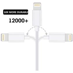 iPhone Cable Charger 5Pack 10FT Sharllen iPhone Charging Cable 10 Foot Long iPhone Cord Fast USB Charging Syncing Extra-long Lightning Wire Compatible iPhone11/XS/Max/XR/X/8/8Plus/7P/6/iPad/iPod White