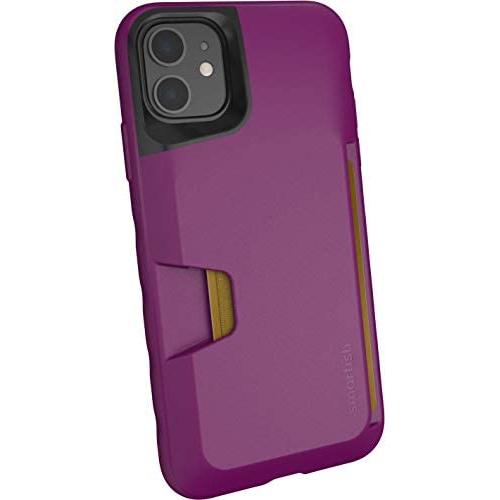 Smartish iPhone 11 Wallet Case - Wallet Slayer Vol. 1 [Slim + Protective] Credit Card Holder (Silk) - Purple Reign