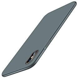 TORRAS Slim Fit iPhone Xs Max Case 6.5 Inch, Hard Plastic Ultra Thin Matte Finish Grip Protective Phone Cover Case for iPhone X Max Case, Midnight Green