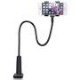 Universal Cell Phone Holder, ZTON Universal Mobile Phone Stand, Lazy Bracket, Flexible Long Arms Clip Mount for iPhone, LG, etc.in Office Bedroom Desktop.(Black)