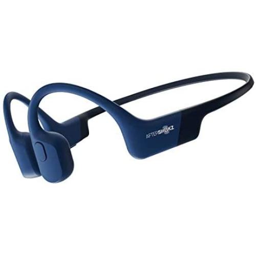 AfterShokz Aeropex Open-Ear Wireless Bone Conduction Headphones, IP67 Rated, Blue Eclipse