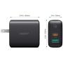 AUKEY USB C Charger 30W and 12W Power Delivery 3.0 Fast Charger with Dynamic Detect, USB C Wall Charger Dual Port for iPhone 11 Pro Max, iPhone SE, Google Pixel 4 XL, MacBook Air, iPad Pro