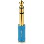 MOBOREST 1/4 Inch Male to 1/8 Inch Female Pure Copper Adapter 6.35mm Stereo Male to 3.5mm Plug Jack Female Stereo Adapter, Can be Used for Conversion Headphone adapte amp adapte Fashion Blue 1PCS