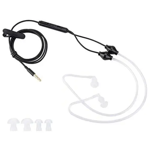 Walkie Talkie Earpiece with Mic 3.5mm Radio Earpiece Acoustic Tube Earpiece Headset with CTIA/OMTP Mode Stereo Air Tube Radiation Protection Headphones for Mobile Phone (1M)(Black) Walkie Talkie Earpiece with Mic 3.5mm Radio Earpiece Acoustic Tube Earpiece Headset with CTIA/OMTP Mode Stereo Air Tube Radiation Protection Headphones for Mobile Phone (1M)(Black)