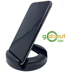 GoDonut Phone and Tablet Stand Holder | Stands Compatible with Apple iPad, iPhone, Samsung Galaxy, LG, Kindle Fire Tablets and Mobile Cell Phones | Holders Multi Angled and Colorful (Black)