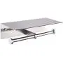 APLusee Double Toilet Paper Holder with Shelf Brushed Nickel, SUS 304 Stainless Steel Contemporary Tissue Roll Holder Mobile Phone Storage Rack