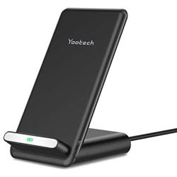 Yootech Fast Wireless Charger,10W Max Wireless Charging Stand,Compatible with iPhone SE 2020/11/11 Pro/11 Pro Max/XR/XS/X/8, Galaxy S20/Note 10/Note 10 Plus/S10/S10 Plus(No AC Adapter)