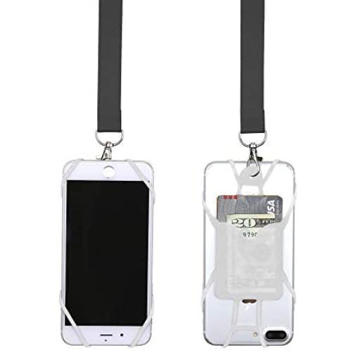 Gear Beast Universal Pocket Web Cell Phone Lanyard Compatible with iPhone, Galaxy & Most Smartphones Includes Web Phone Case Holder, Soft Neck Strap with Breakaway Safety Clasp