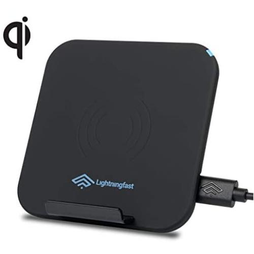 Qi Certified Wireless Charging Pad - Metal Stand - Attractive Design - 5W/7.5W/10W Power - for iPhone 11 Pro Max, Samsung Galaxy S11, Other Wireless Charging Enabled Devices - Effortless Charging