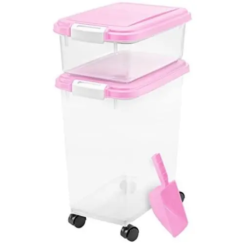 IRIS USA, Inc. 3- Piece Airtight Pet Food Storage Container Combo IRIS USA, Inc. 3- Piece Airtight Pet Food Storage Container Combo