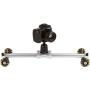 Movo SGTD-60S 23" Linear Track Slider, Table Dolly Combo Video Rig with Skate Wheels, Retractable Legs and Carrying Case (Silver)