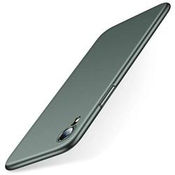 TORRAS Slim Fit iPhone XR Case, Ultra-Thin Hard Plastic Full Protective Cover with Matte Finish Grip Phone Case for iPhone XR 6.1 inch (2018), Midnight Green