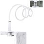 UGREEN Gooseneck Phone Holder for Bed Desk Flexible Cell Phone Clip Clamp Overhead Phone Mount Long Arm Compatible for iPhone 11 Pro Max SE XR XS 8 Plus 6 7 5, Samsung Galaxy S20 S10 S9 S8 S7, White
