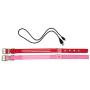 Ocean Place Ltd LED Dog Collar USB Rechargeable Nylon Webbing Flashing Light Up Collar with D-Ring Makes Your Pet Visible Safe and Seen for Medium Large Dogs
