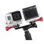 Nechkitter Dual Twin Mount Adapter for GoPro Hero 2 3 3+ 4 5 6 7 Compatible with Housing Handle Monopod Mount